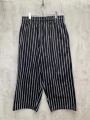 cookman クックマン シェフパンツ ルーズフィット ストライプ イージー パンツ sizeXL/黒ｘ白 ■◆ メンズ