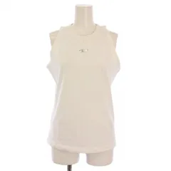 ディーゼル DIESEL タンクトップ カットソー クルーネック ストレッチ ロゴ ハート ワンポイント M 白 ホワイト /BB