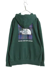 【お得なクーポン配布中!】 ノースフェイス 両面 プリント スウェット フード パーカー メンズ XL アウトドア トレーナー プルオーバー グラフィック 大きいサイズ 緑