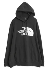 【お得なクーポン配布中!】 ノースフェイス プリント スウェット フード パーカー メンズ XXXL / アウトドア プルオーバー トレーナー 裏起毛 大きいサイズ ブラック