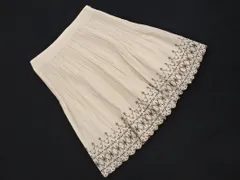 KUMIKYOKU 組曲 刺繍 Aライン 台形 スカート size2/アイボリー ■◇ レディース