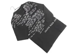Calvin Klein カルバンクライン Vネック プリント 7分袖 カットソー sizeM/黒 ■◇ メンズ
