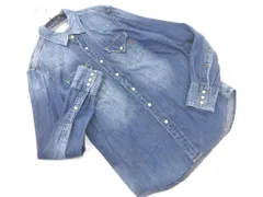 REPLAY リプレイ 長袖 デニム シャツ sizeS/青 ■◇ メンズのサムネイル