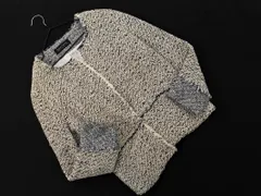 MACPHEE マカフィー トゥモローランド ツイード ノーカラー ジャケット size38/紺ｘオフホワイト ■◇ レディース