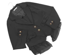 axes femme アクシーズファム レース フリル ジャケット sizeM/黒 ■◇ レディース