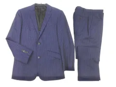 BURBERRY バーバリー ブラックレーベル ストライプ セットアップ ジャケット パンツ スーツ size36R/紺 ■◇◎メンズ