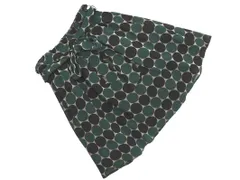 BURBERRY バーバリー ブルーレーベル シフォン ドット リボン フレア スカート size36/緑ｘ黒ｘグレー ■◇ レディース