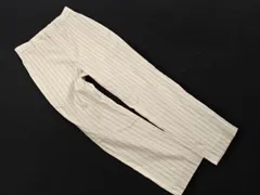 green label relaxing グリーンレーベルリラクシング ユナイテッドアローズ リネン混 ストライプ テーパード パンツ size38/オフホワイト ■◇ レディース