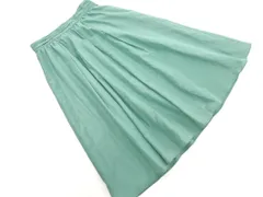 NATURAL BEAUTY ナチュラルビューティー タック フレア スカート size36/緑 ■◇ レディースのサムネイル