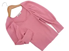 snidel スナイデル スクエアネック ボリュームスリーブ リブ ニット セーター sizeone/ピンク ■◇ レディース