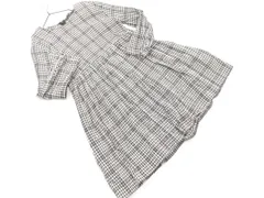 ZARA TRF ザラ トラファ ギンガムチェック Aライン ワンピース オールインワン sizeXS/オフホワイトｘ紺 ■◇ レディース