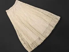 UNTITLED アンタイトル 総レース ロング プリーツ スカート size2/アイボリー ■◇ レディース