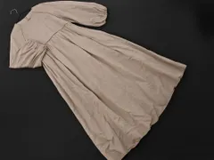 Mila Owen ミラオーウェン リネン混 ボリュームスリーブ ワンピース size0/ライトベージュ ■◇ レディース