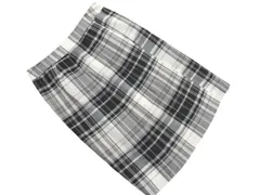 TRANS WORK トランスワーク チェック ラップ風 スカート size38/黒ｘグレー ■◇ レディース