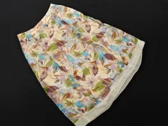 Modify モディファイ タック 総柄 Aライン 台形 スカート size40/ベージュ ■◇ レディース