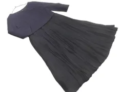 KUMIKYOKU 組曲 プリーツ ドッキング ワンピース size2/紺 ■◇ レディース