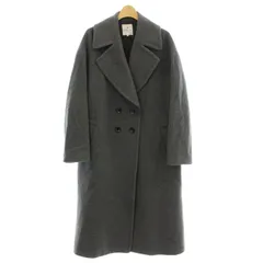 ランバンオンブルー LANVIN en Bleu ダブル チェスターコート ウール ロングコート 38 グレー 3106105 /☆G