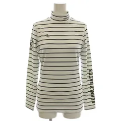 パーリーゲイツ PEARLY GATES ゴルフウェア カットソー ハイネック 長袖 ボーダー 0 白 黒 055-9266206 /☆G