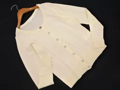 INDEX インデックス ビジューボタン カーディガン sizeM/アイボリー ■◇ レディース