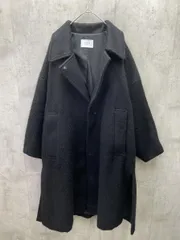 ADAM ET ROPE' アダムエロペ WEB限定 即完売品 ステンカラー シャギーロング コート sizeF/黒 ◆■◎レディース