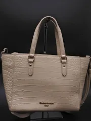 Modaprincipe モーダプリンチペ クロコ 型押し 2WAY ショルダー バッグ ベージュ ■■ レディース