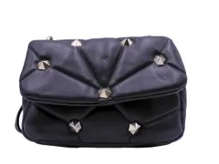 ZARA ザラ スタッズ キルティング ショルダー バッグ 黒 ■■ レディース