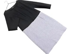 green label relaxing グリーンレーベルリラクシング ユナイテッドアローズ ドッキング ワンピース size38/黒ｘ白ｘ青 ■◇ レディースのサムネイル
