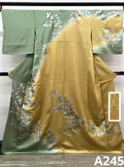 小紋 京友禅 紋意匠 丹後ちりめん 全体柄 反物 正絹 FU015 - メルカリ