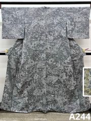 斉藤三才 落款入 小紋 三才鳥 正絹 A244 - メルカリ