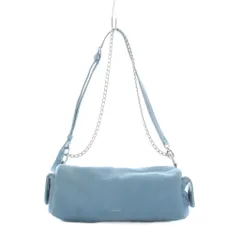 スタンドオイル STAND OIL ハンドバッグ ショルダー 水色 横長フォルム チェーン /RI ■OS