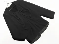 COMME CA ISM コムサイズム シフォン 切替 カットソー sizeM/黒 ■◇ レディース