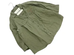 PAGEBOY ページボーイ アリシア alicia リネン混 ロールアップ ミリタリー シャツ sizeM/カーキ ■◇ レディース