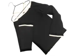 mily bilet ミウィビレット ワイドスリーブ スクエアネック リブ ニット セーター sizeM/黒 ■◇ レディース