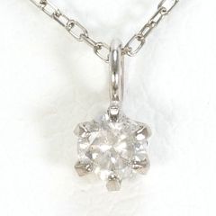 Pt ペンダント ダイヤ 0.221ct プチ 40cm レディース 中古 美品 - メルカリ