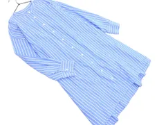 SM2 サマンサモスモス ストライプ シャツ ワンピース sizeF/水色ｘ白 ■◇ レディース