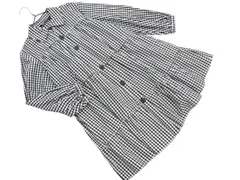 ZARA ザラ ギンガムチェック シャツ チュニック ワンピース sizeXS/白ｘ黒 ■◇ レディース