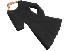 rienda リエンダ ニット スクエアネック チュニック ワンピース sizeS/黒 ■◇ レディース