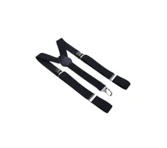 【特価商品】黒色 キッズ ブラック 子供 Y型 ゴム調整可能 着脱簡単 無地 サスペンダー 入園式 卒園式 結婚式 フォーマル sa01ko-bk