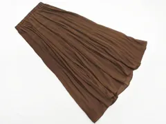 LOWRYS FARM ローリーズファーム シアー ギャザー ロング スカート sizeF/茶 ■◇ レディース