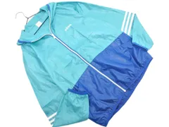 adidas アディダス NEO ネオ バイカラー ジップアップ パーカー sizeL/緑ｘ青 ■◇ レディース