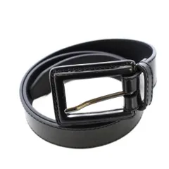 クリスチャンディオール Christian Dior ベルト レザー ワンカラー 無地 黒 ブラック /BB ■OH