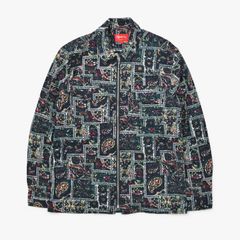 ふ*じ様 Supreme Denim chore coat flowers - メルカリ