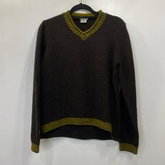 DRIES VAN NOTEN 97SS 縮絨切替Vネックニットセーター - メルカリ