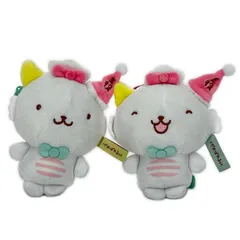 Sanrio 2点 まとめ売り がおぱわるぅ カラビナ付き もふもふポーチ ぬいぐるみ