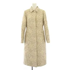 セルフォード CELFORD ステンカラーコート アウター ロング丈 花柄 刺繍 ウール混 38 ベージュ /BB