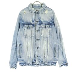 MOUSSY マウジー 長袖 デニムジャケット F ブルー メンズ 古着