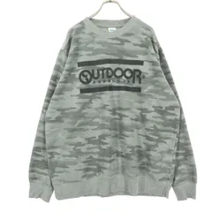 OUTDOOR アウトドア 迷彩柄 長袖 スウェット 3L グレー ビッグサイズ メンズ 古着のサムネイル