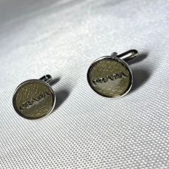 ☆極美品☆PRADA プラダ カフリンクス カフスボタン シルバー 925