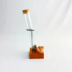 試験管 フラワーベース ウッドベース 一輪挿し 苔 ナチュラル 北欧インテリア アンティーク雑貨 インテリア