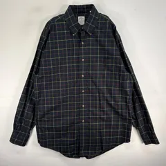 古着 ブルックスブラザーズ Brooks Brothers 長袖シャツ チェック 胸ポケ 346 M  ネイビー系 マルチカラー メンズ